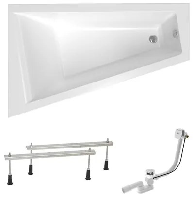 Asymetrická vaňa Laguna Idea Plus 160x100 cm akrylát ľavá SIKOID1600LAPN, 1 ks