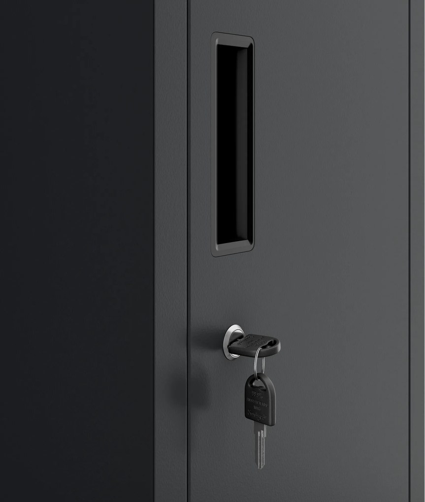 Šatníková skriňa pre zamestnancov antracitová BARTEK 1 Plus 292 x 1720 x 450 mm