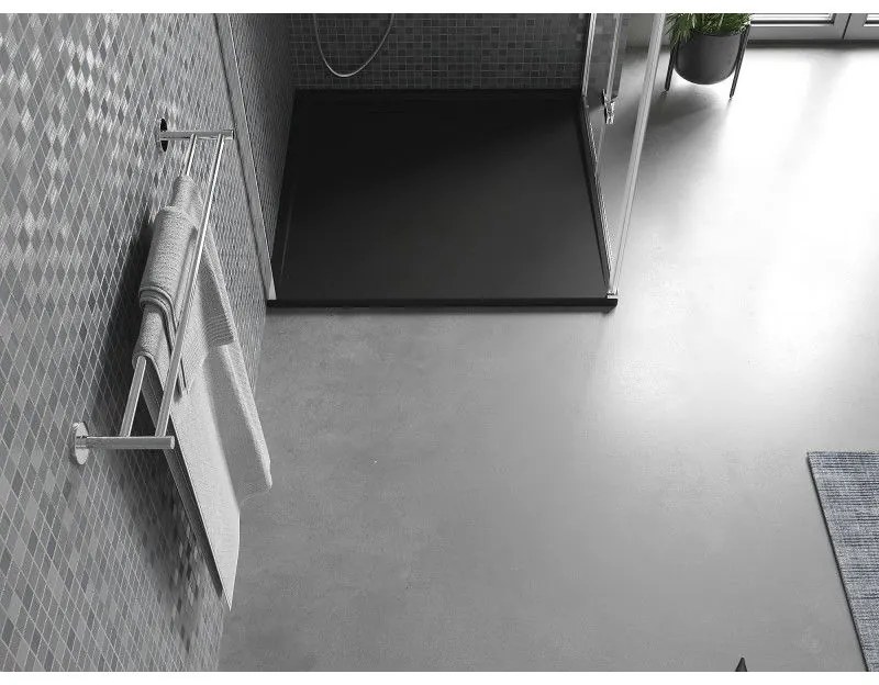 Mexen Amon, SMC štvorcová sprchová vanička 80 x 80 cm, čierna, 4F708080