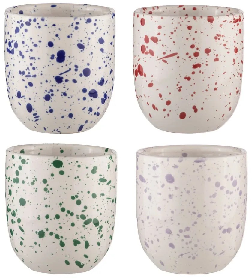 Biele hrnčeky z kameniny v súprave 4 ks 350 ml Carnival – Ladelle