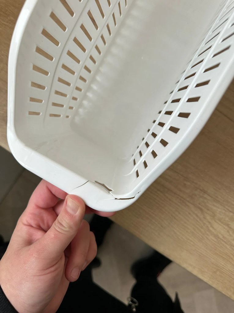 Orion 2. akosť - Organizér, košík do chladničky aj police - ADEL vysoký, biely, 30 x 13 x 17 cm