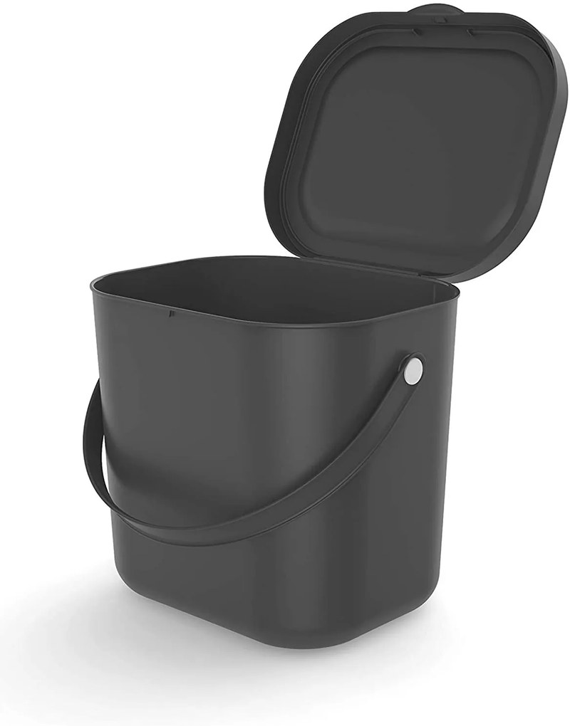 Malý odpadkový kôš na bioodpad, 6 l ALBULA, antracit