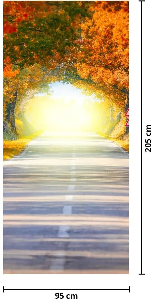 Fototapeta na dvere - Brána z korún stromov (95x205cm)
