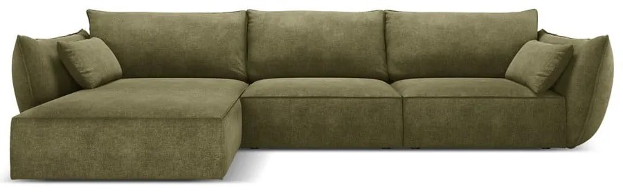 Zelená rohová pohovka (ľavý roh) Vanda - Mazzini Sofas