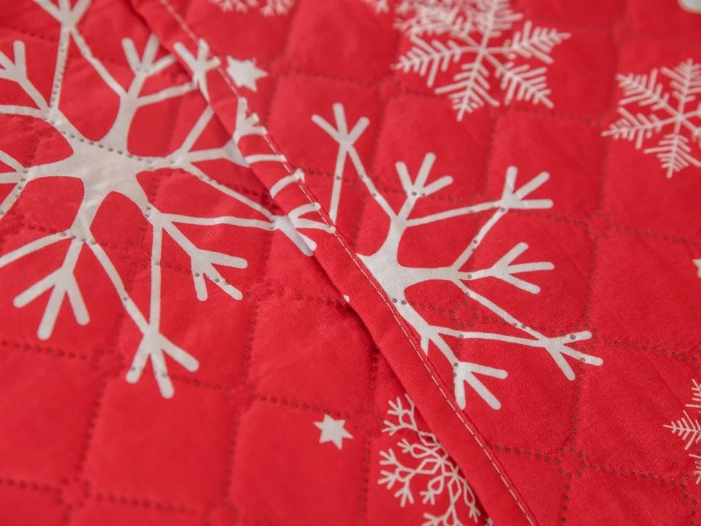 Prehoz na posteľ SNOWFALL červený Rozmer: 220 x 240 cm