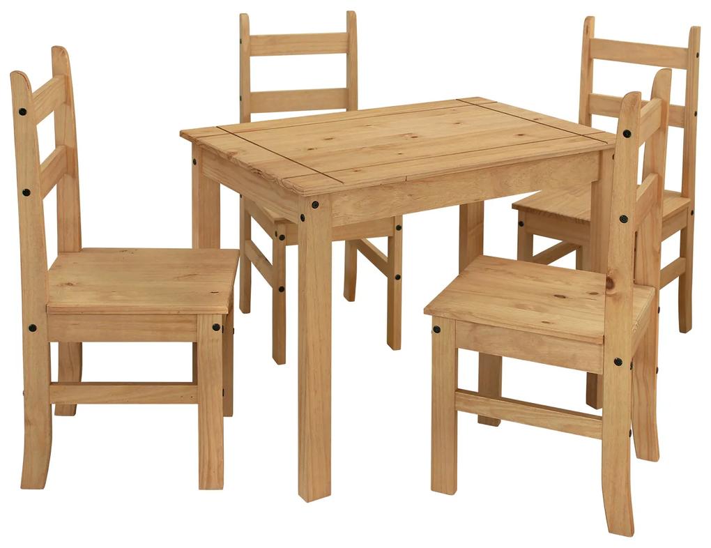 Stôl + 4 stoličky CORONA 3 vosk