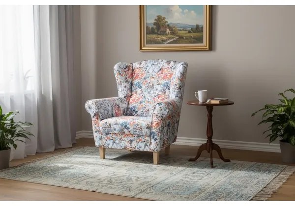 Kreslo ušiak GALA pestrofarebné