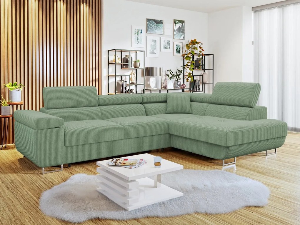 Rohová sedacia súprava Torezio, Dostupné poťahy: Poso 47, Strana: pravá