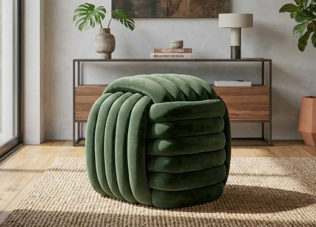 Taburet Softy 45 cm zelený