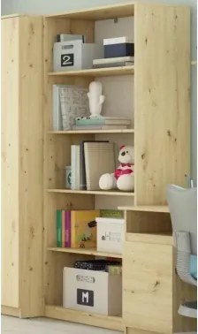 Vysoký regál Carlos, dub artisan, šírka 75 cm%