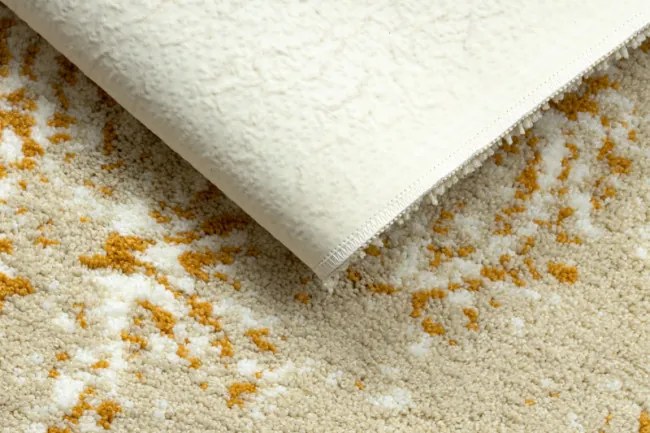 Kúpeľňový koberček STROFI kvety, protišmykový, mäkký - žltý