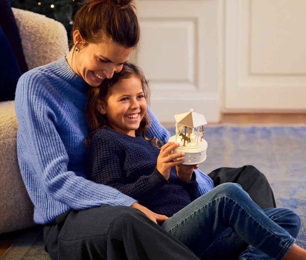 Manuálne LED karuselové hracie hodiny