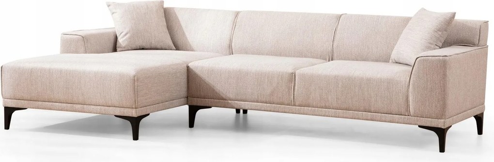 Rohová sedačka Petrafonzo (L) (biela čierna)