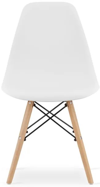 Jedálenský stôl TODI biely 80 cm s tromi stoličkami OSAKA biele