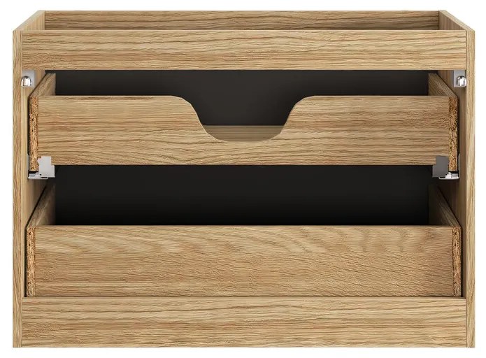 Závěsná skříňka Luxor Black I se zápustným umyvadlem 80 cm černá