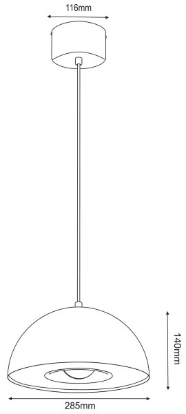 Luster na lanku ELGUND 1xE27/15W/230V pr. 28,5 cm béžová