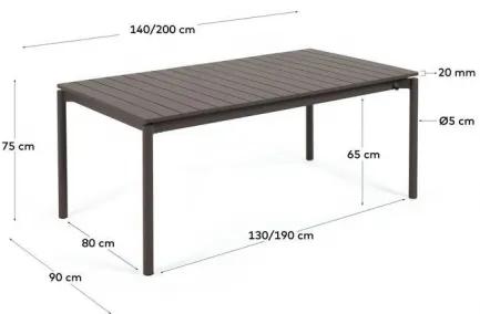 ZALTANA 140 záhradný rozkladaci stôl Čierna
