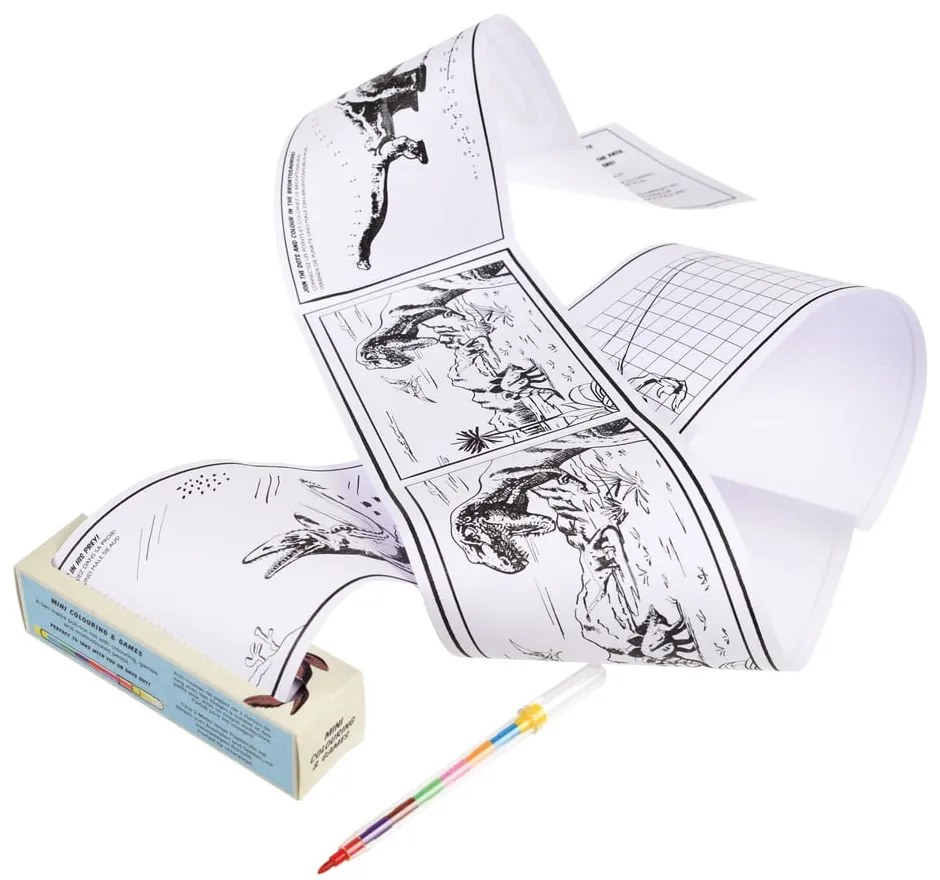 Cestovná sada detských omaľovánok a rébusov Rex London Prehistoric