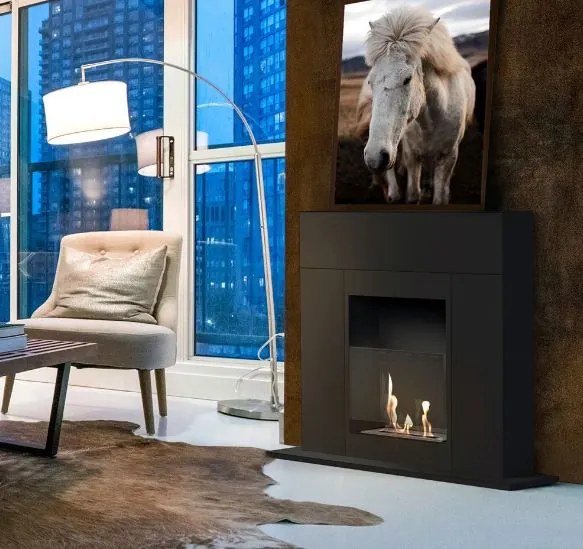 Voľne stojaci biokrb Whiskey 2 Black