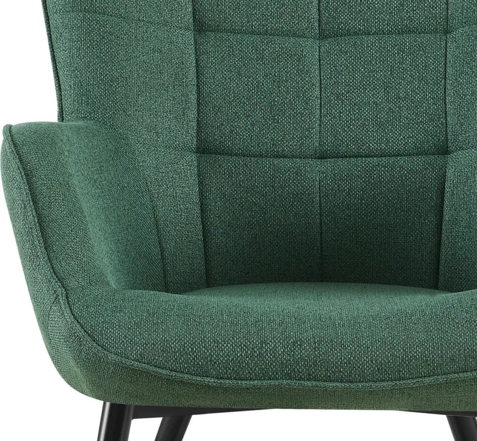 Kreslo Hannah, zelená tkanina