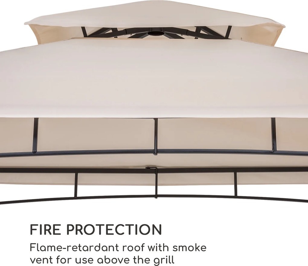 Blumfeldt Steakhouse Wings, altánok, 244 x 260 x 152 cm, 160 g/m², polyester, oceľ, béžový