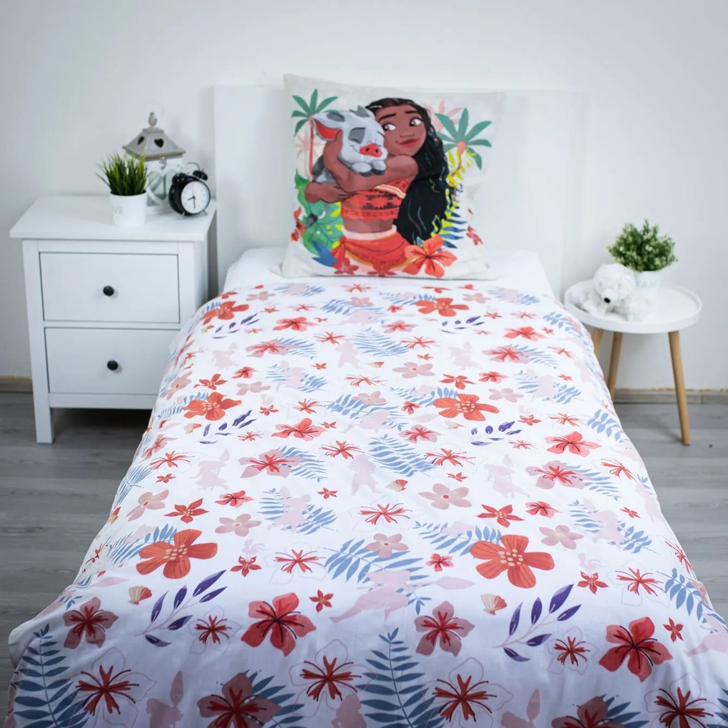 Jerry Fabrics Bavlnené obliečky 140x200 + 70x90 cm - Vaiana "Tropicool"