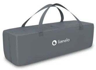Lionelo - Cestovná postieľka STEFI sivá/žltá