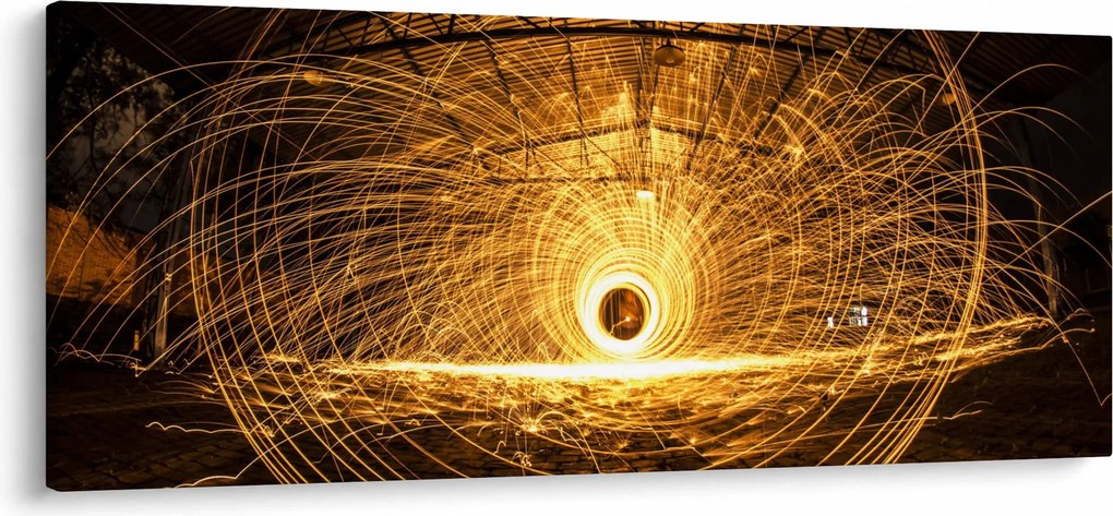 Obraz svietiaceho disku (120x50 cm)