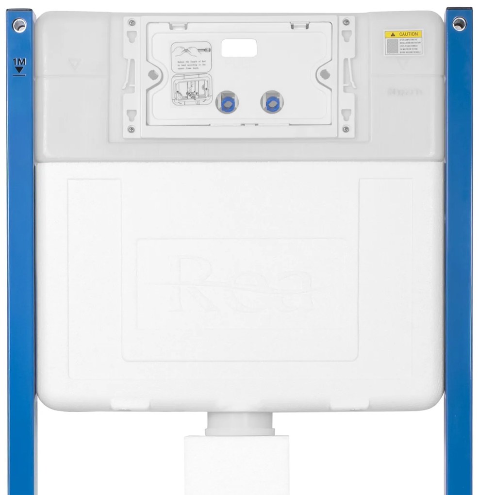 Rea Rea, podomietkový WC systém K011A-Q + zlaté matné splachovacie tlačidlo typ T, KPL-E0055