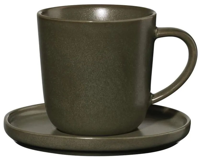 Šálek na espresso s podšálkem Asa Selection COPPA NORI 80ml tm.zelený