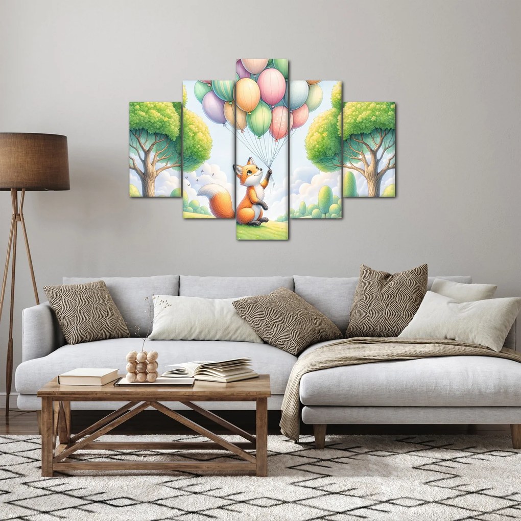Obraz – Šťastná líška (150x105 cm)