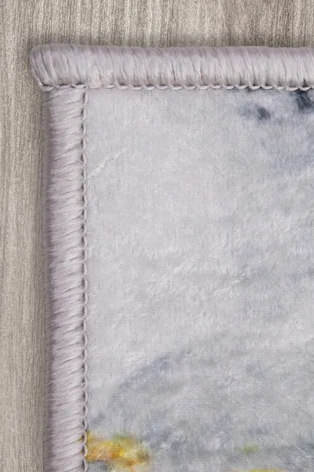 Protišmykový koberec MILANO 90003-02 sivý / zlatý