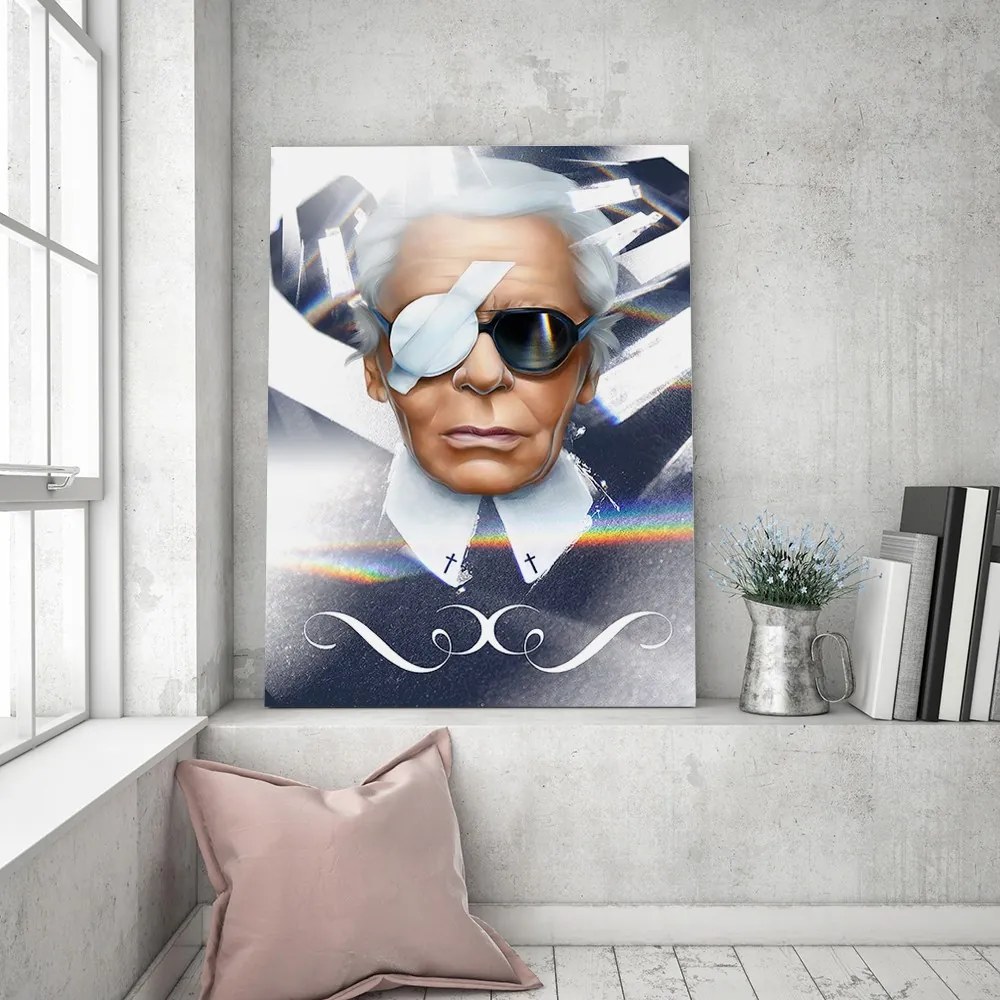 Gario Obraz na plátne Portrét Karla Lagerfelda - Dmitry Belov Rozmery: 60 x 90 cm