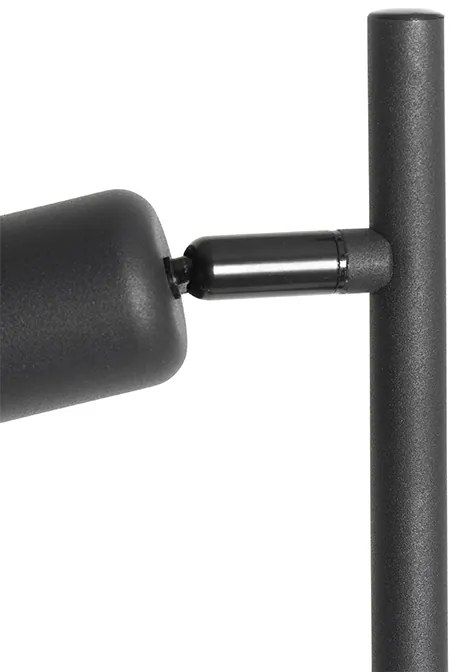 Dizajnová stojaca lampa čierna so zlatom 3-svetlo - Noud