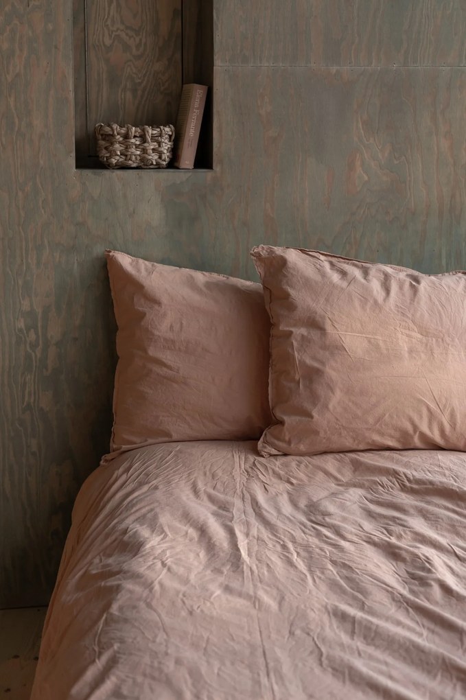 Storefactory Obliečky z organickej bavlny Crinkle Peach Pink 150 × 210 cm