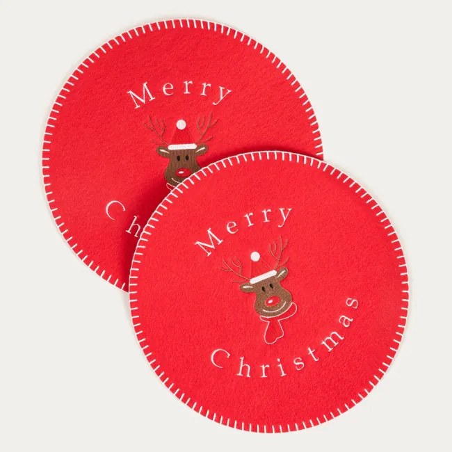 Sada podložiek pod taniere MERRICK červená 760204 (2 ks)