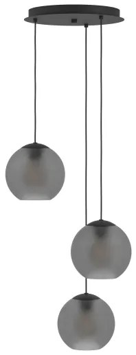 Eglo 390213 - Luster na lanku ARANGONA 3xE27/40W/230V dymová