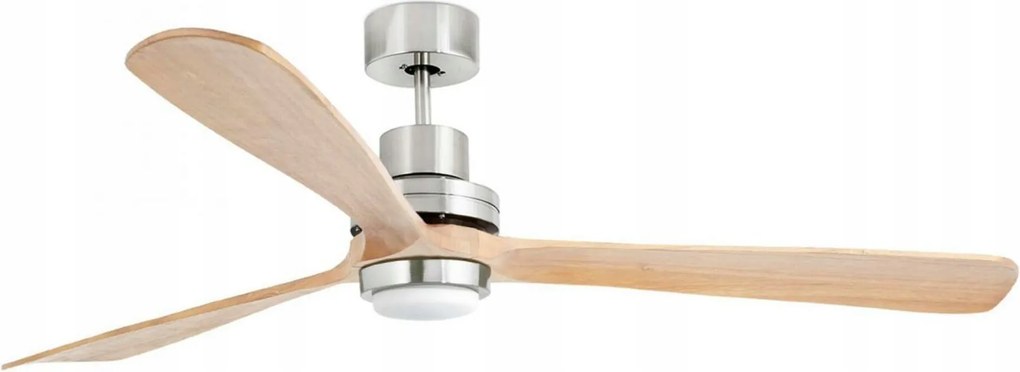 Stropný ventilátor Faro Lantau XL Led DC, nikel/borovica, diaľkové ovládanie,