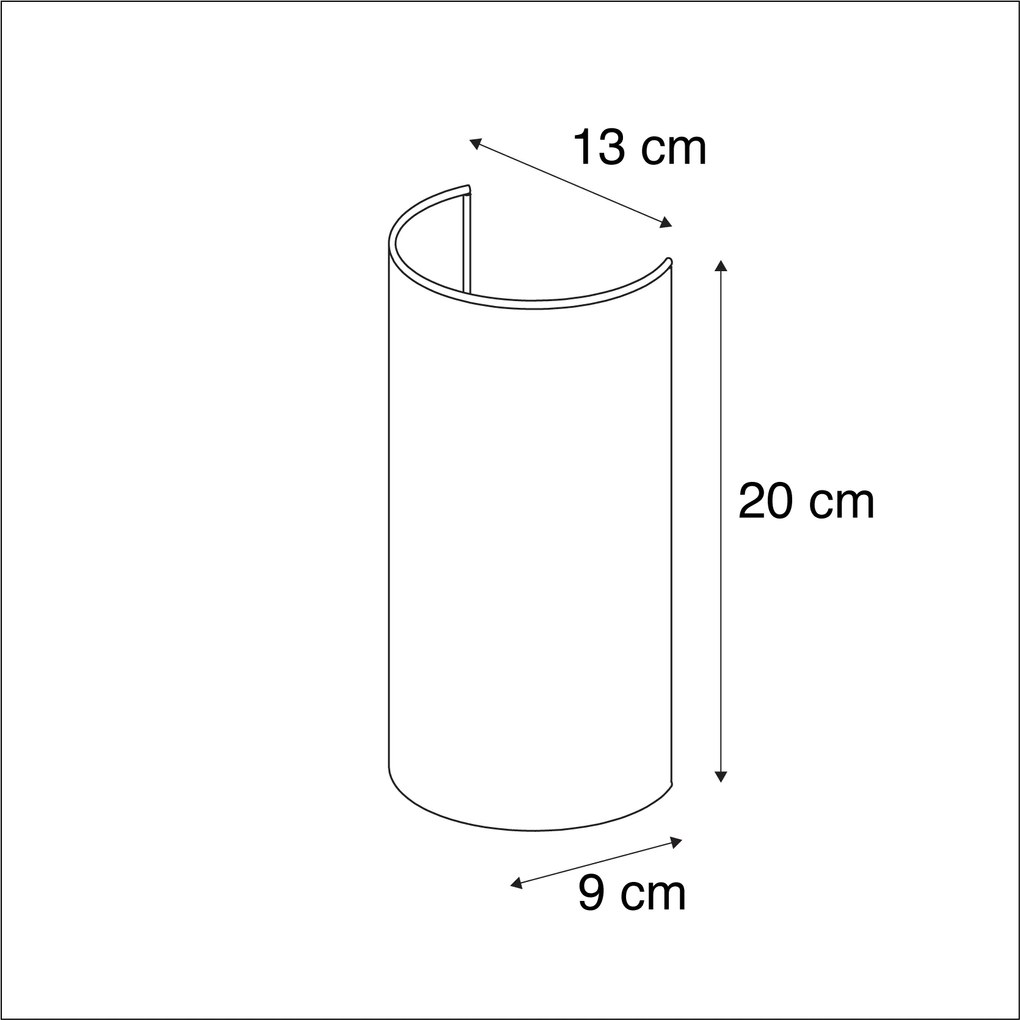 Moderné nástenné svietidlo sivé - Simple Drum