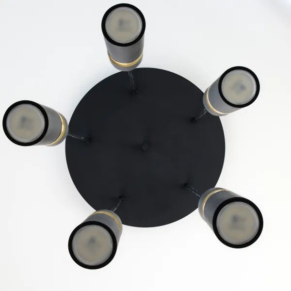 Jupiter 2014 - Luster na lanku ALAS 5xGU10/10W/230V čierna/zlatá