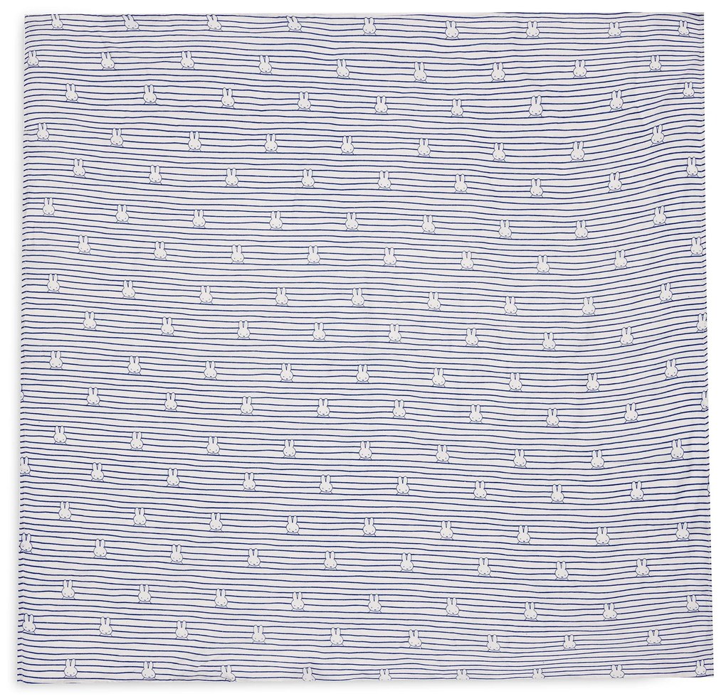 Plienky zavinovacie 2ks 115x115 cm Miffy Stripe Navy