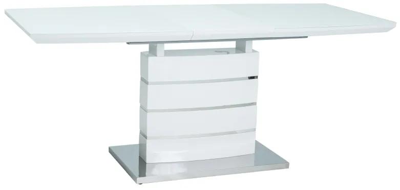 Rozkladací jedálenský stôl 140-180 cm Leisha (biela + biela) (pre 4 až 8 osôb). Vlastná spoľahlivá doprava až k Vám domov. 1050395