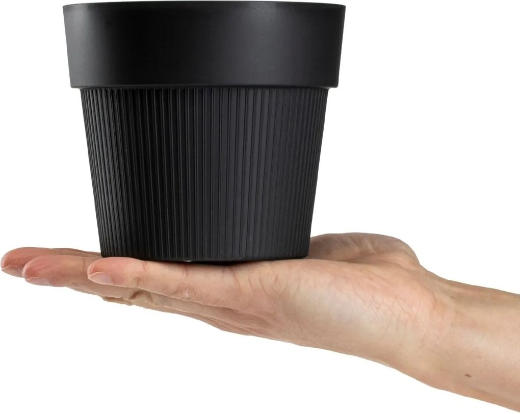 Květináč SILVA LINE 11,5x13,2 cm černý