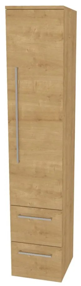 Mereo Bino, kúpeľňová skrinka vysoká 163 cm, pravá, Multidecor, Dub Arlington, MER-CN698DARL