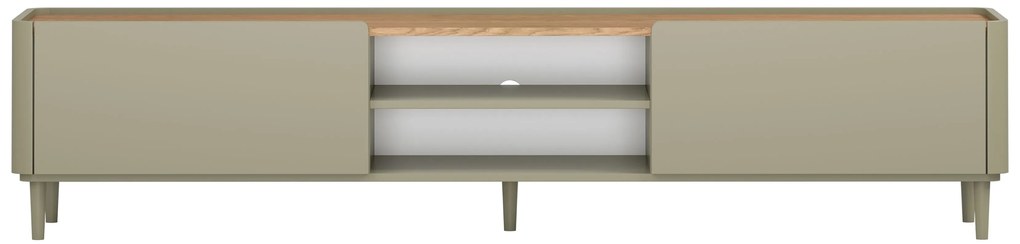 TV stolík Elivo 220 cm na nožičkách - eukalyptus / dub baltic dune