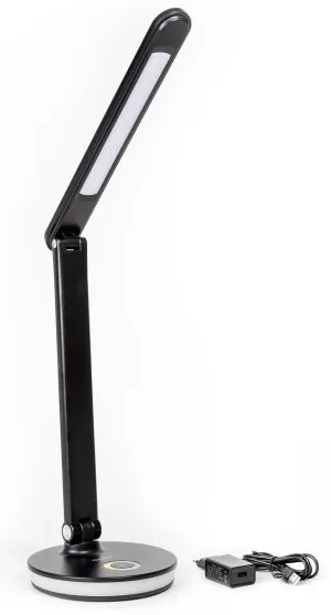 LEDRGBW Stmievateľná stolná lampa s funkciou powerbanky LED/12W/5V 2800-6000K čierna