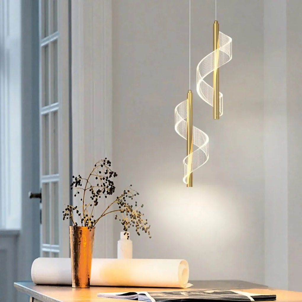 Toolight Toolight, LED stropné svietidlo 110cm, 3.6W, APP1550-CP, zlatá, OSW-05477