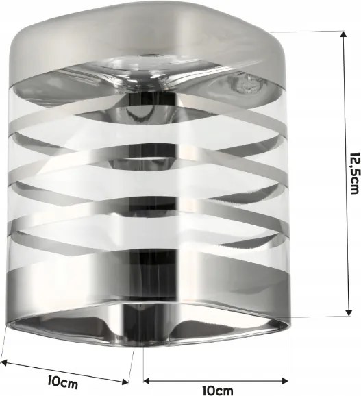 Sklenené tienidlo OBDĹŽNIKOVÉ HORIZONTÁLNE PRUHY