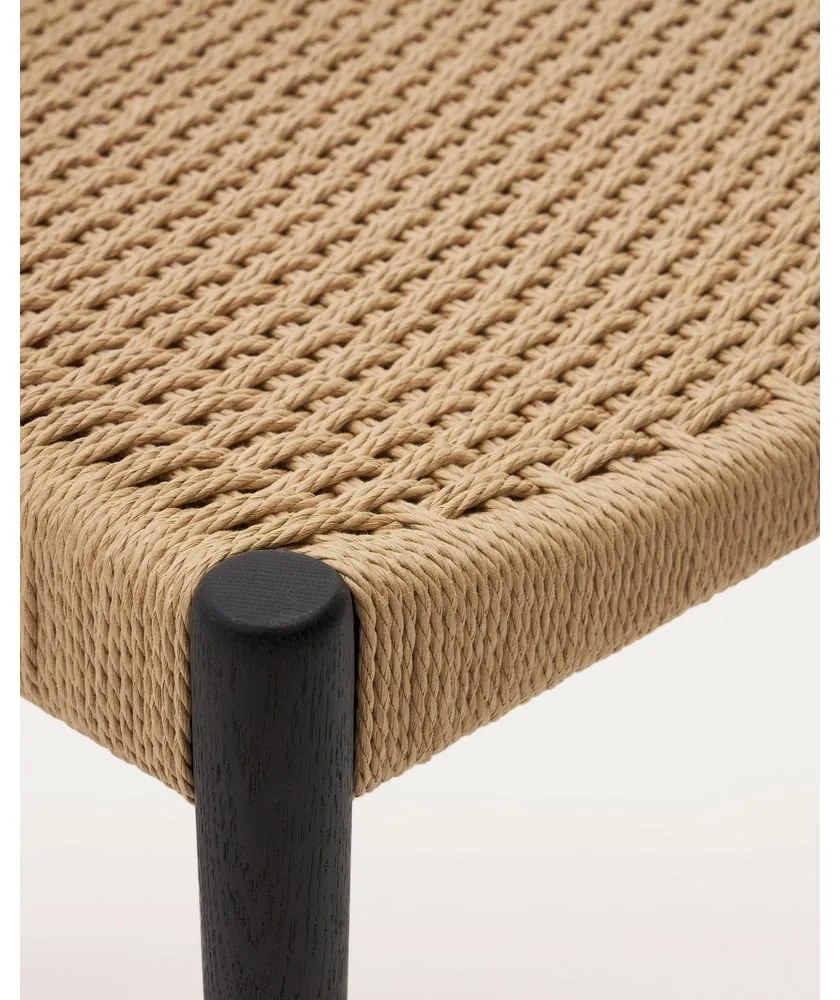 Jedálenská stolička z dubového dreva v čierno-prírodnej farbe v súprave 2 ks Analy – Kave Home