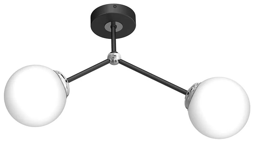 Prisadený luster JOY 2xE14/40W/230V čierna/lesklý chróm